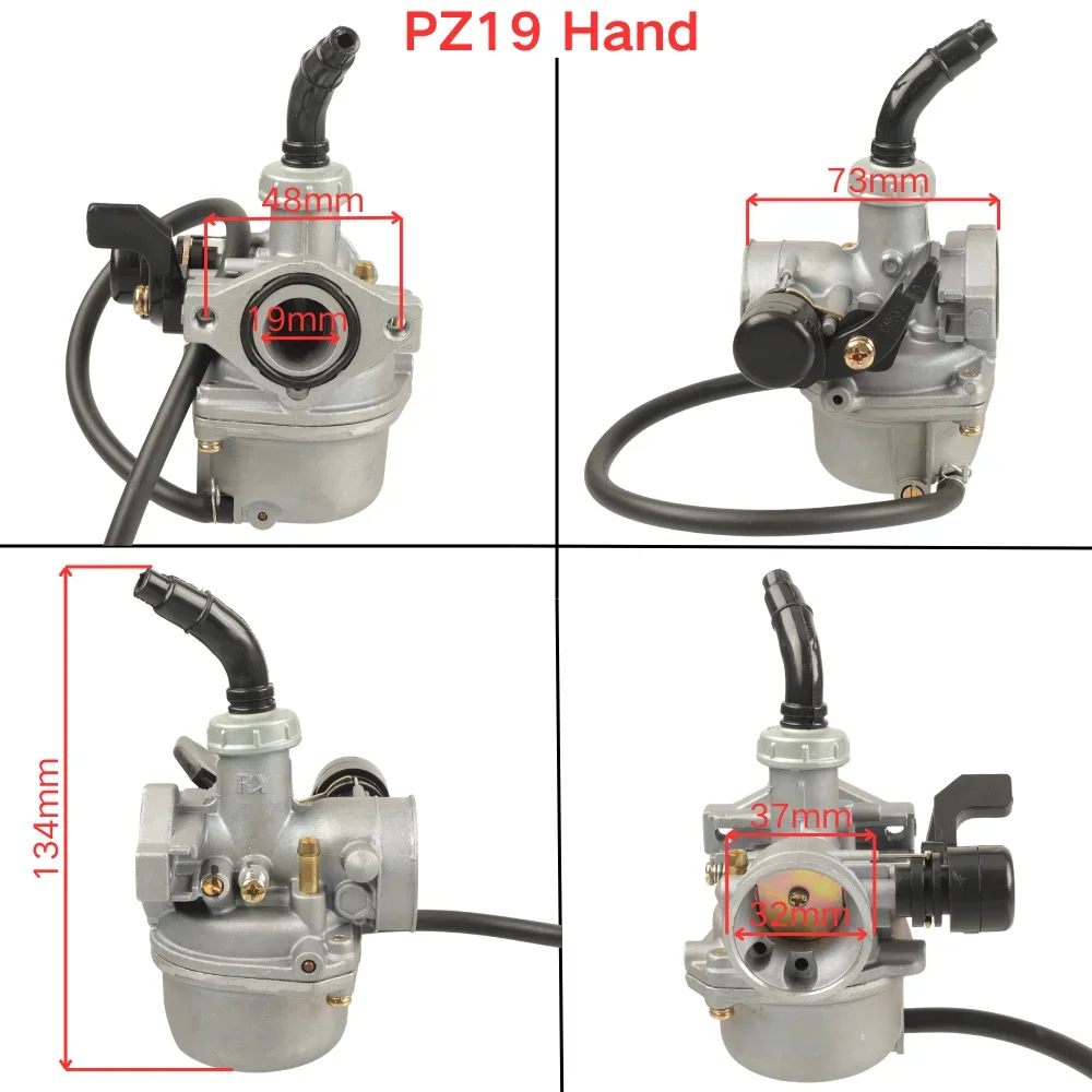 PZ19 19mm Carburetor Set with Air Filter for TaoTao Baja 50cc 70cc 80cc 90cc 110cc 125cc Four‑Wheel ATV Off‑Road Motorcycle