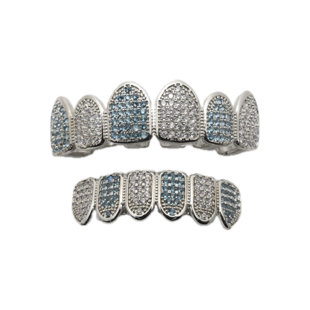 Iced Out CZ Stone Teeth Grillz, Unisex