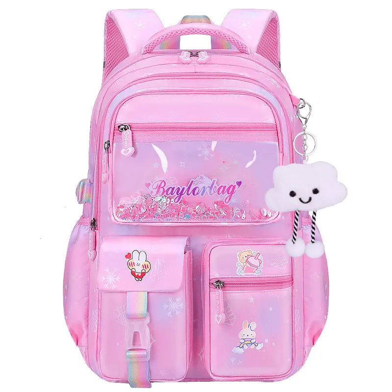 

Kawaii School Backpack for Girls Elementary School bag for students Children Gift Pink Purple Bookbag primary girls schoolbag