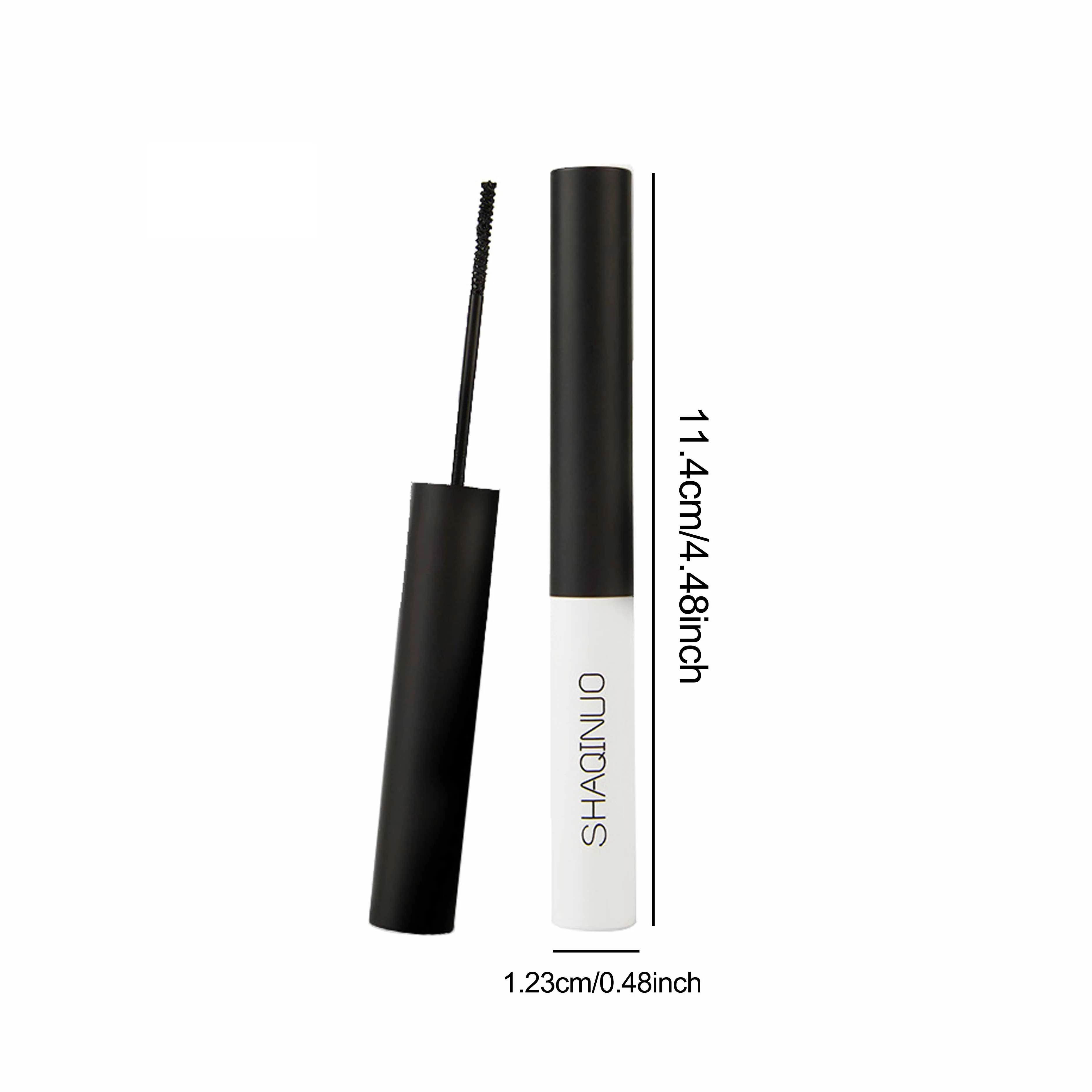 黒の極細まつげブラシヘッド、細かいブラシヘッド、小さくて薄いカール、厚く、ストレッチしてひまわりまつげを作成、防水、5個