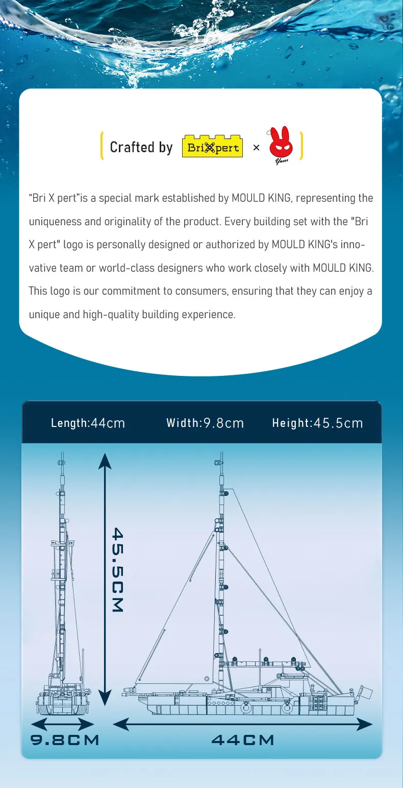 MOLD KING 10190 Kit de construcción de velero moderno 767 Uds bloques de montaje bloques de construcción modelo de barco creativo juguete para niños regalo para adultos