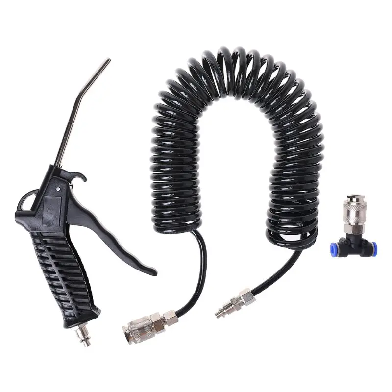 

High Quality 1pc Black Air Duster Blow Gun Pneumatic Wind Blowing Kit EU Connector PU Hose