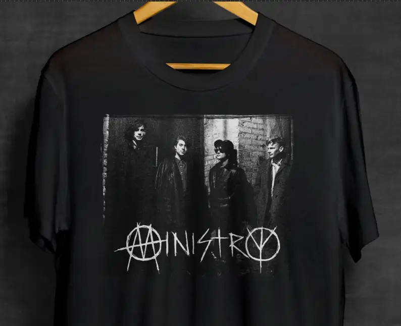 Ministry Black T  Band s  Synthpop  Industrialshirt