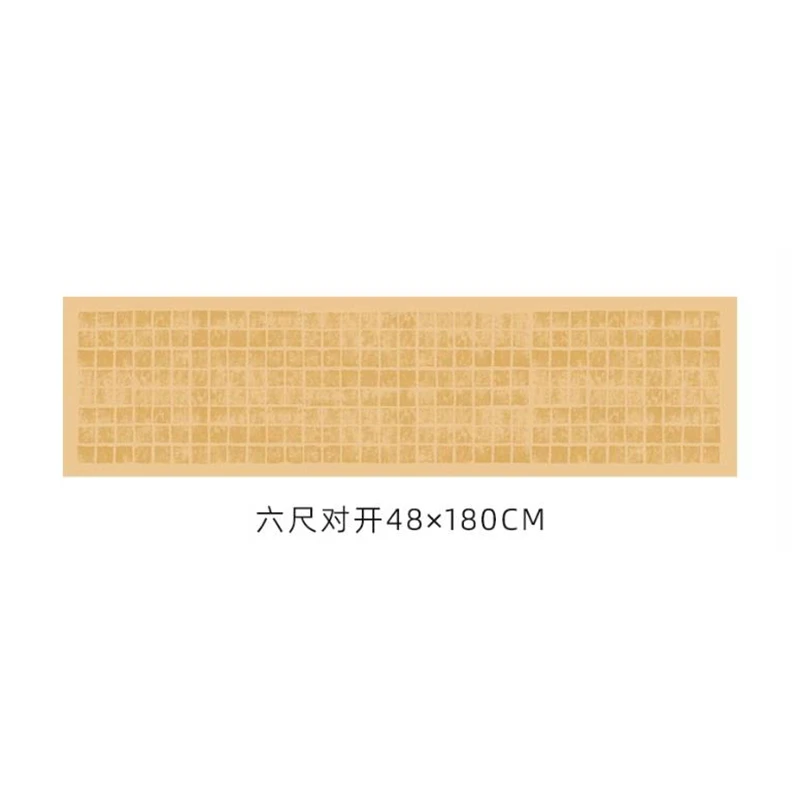 10 Sheets Batik Half-Ripe Rice Paper Brush Calligraphy Grids Small Regualr Script Calligraphy Works Xuan Paper 48x180 cm