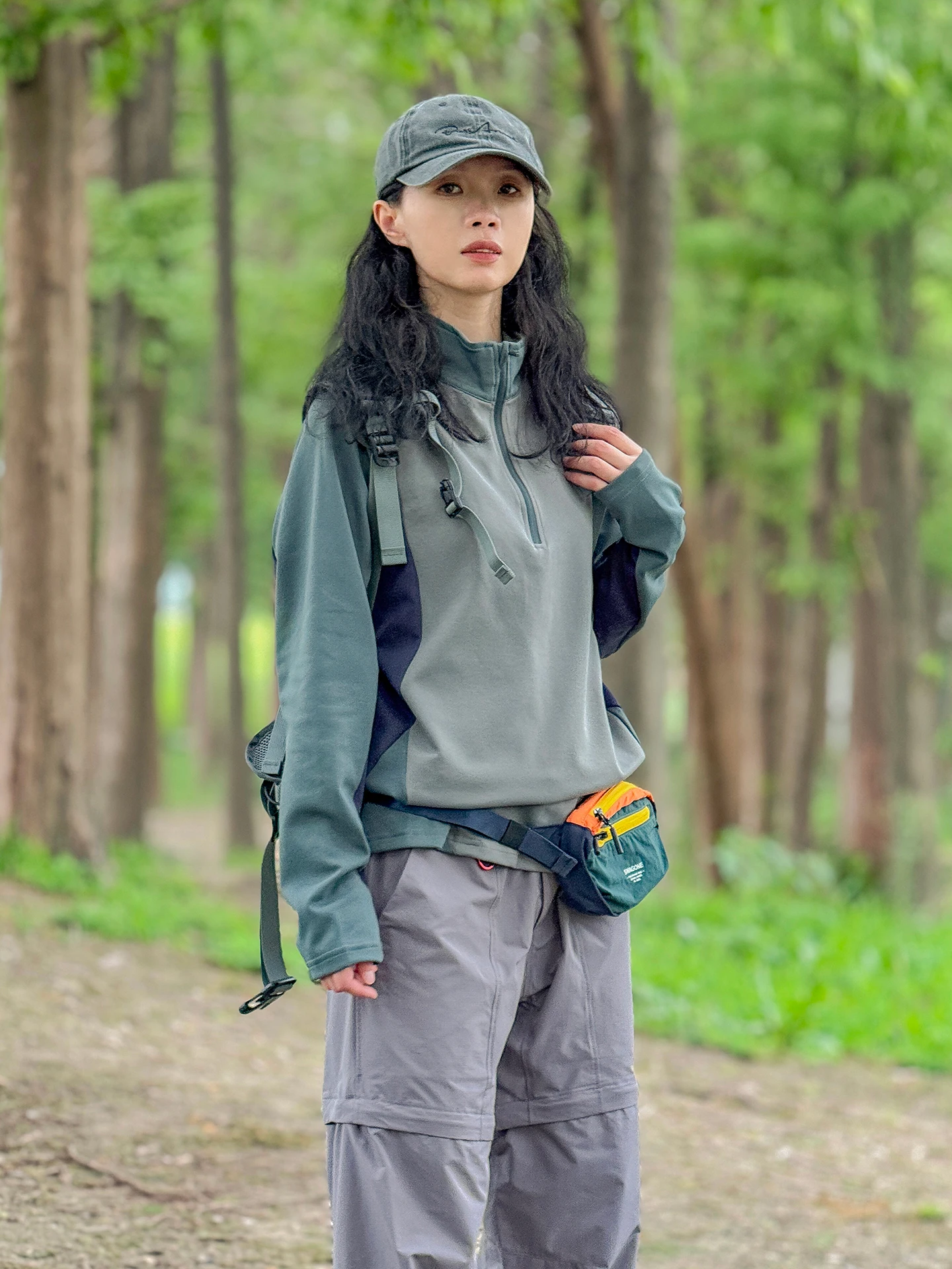 

Outdoor Moisture-ng Qui-dry Long-sve T-irt Women's Spring Autumn 2026 New Hiking Mountain-climbing f-zip Stand...