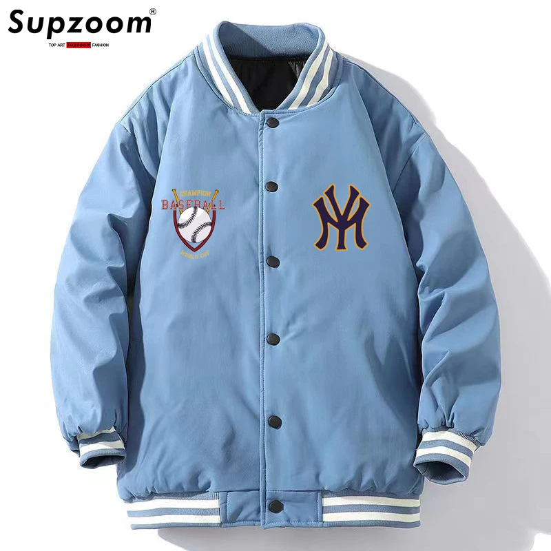 Supzoom New Arrival Baseball luźna bawełniana kurtka marki odzież Casual jesień i zima płaszcz mężczyźni grube ubrania wyściełane bawełną