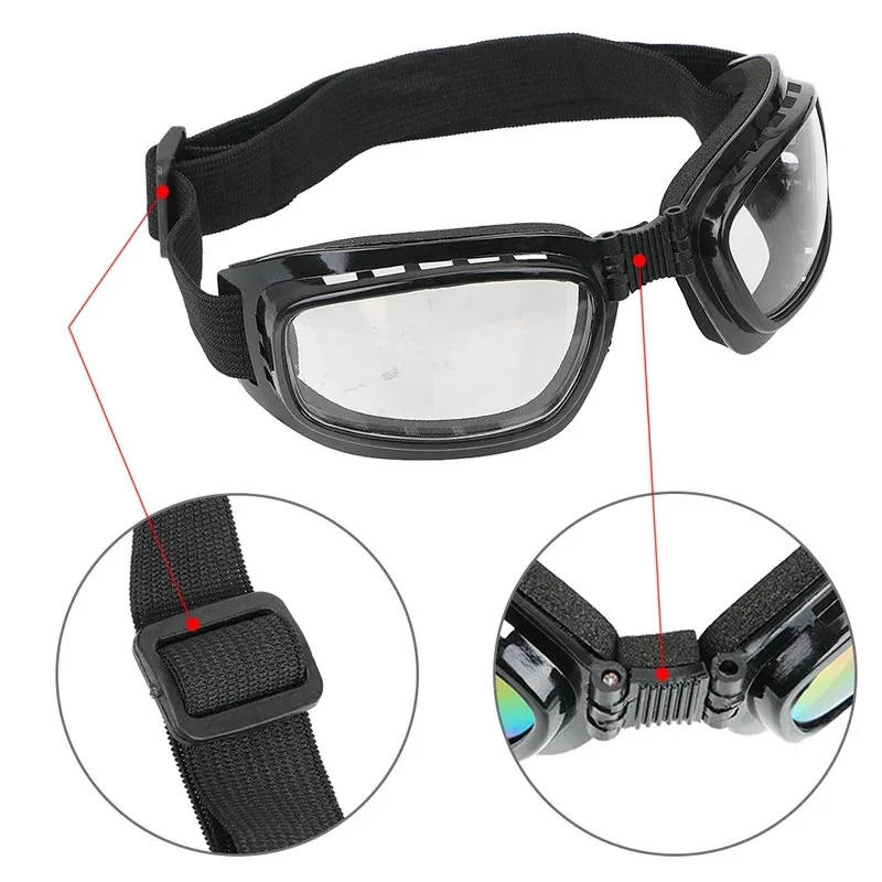 Safety Goggles Motorcycle Multi-functional Glasses Folding Glasses Anti Fog Windproof Ski Goggle Off Road Racing Eyewear Cycling