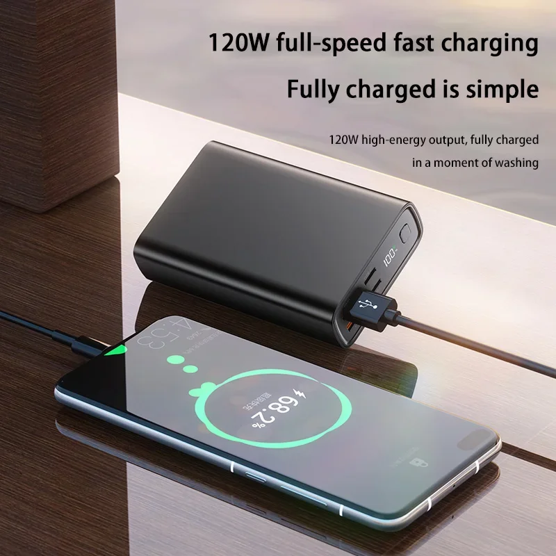 Oneplus 100000mah شحن سريع 120 واط قوة البنك سعة كبيرة المدمجة والمحمولة بطارية خارجية للهاتف المحمول آيفون سامسونج