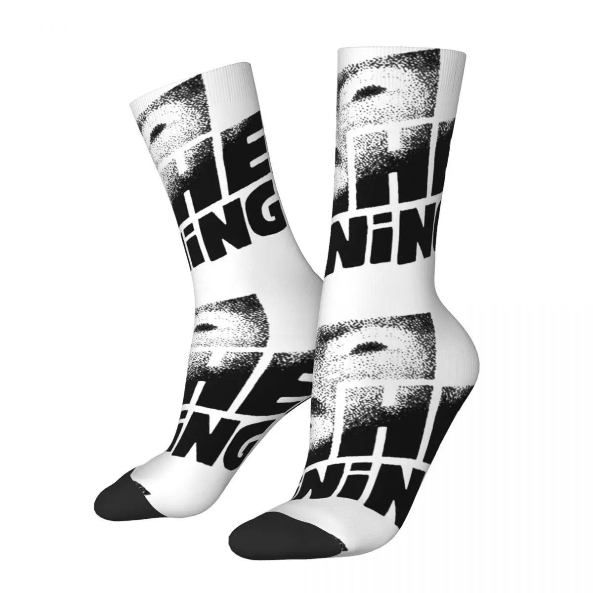 Hip-hop The Shining Logo Sports Socks Kubrick Horror Movie Creepy Slasher Polyester Middle Tube Socks for Unisex Breathable