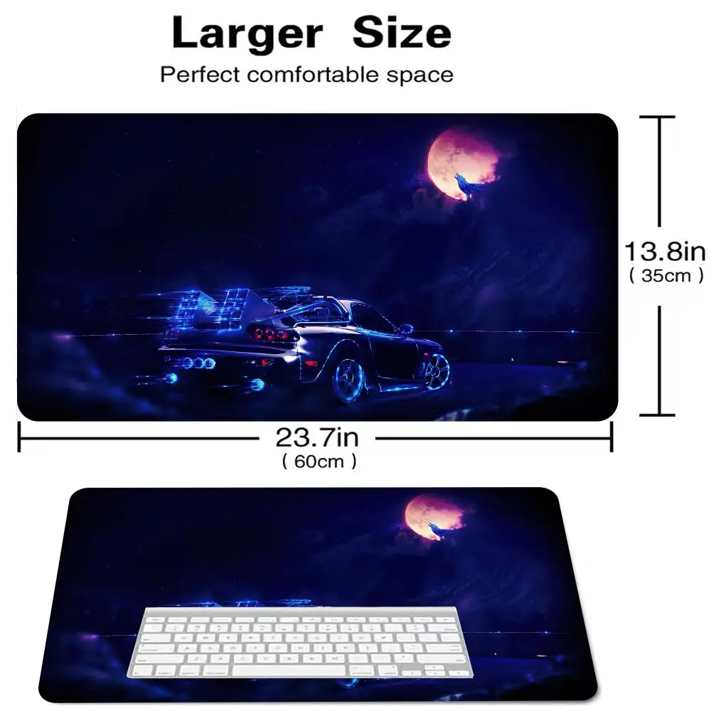 

Sports car at sunset Mouse Pad Large Computer Office Game Table Mats XXL Rubber Anti-slip Gaming Keyboard Mousepad Long Desk Pad