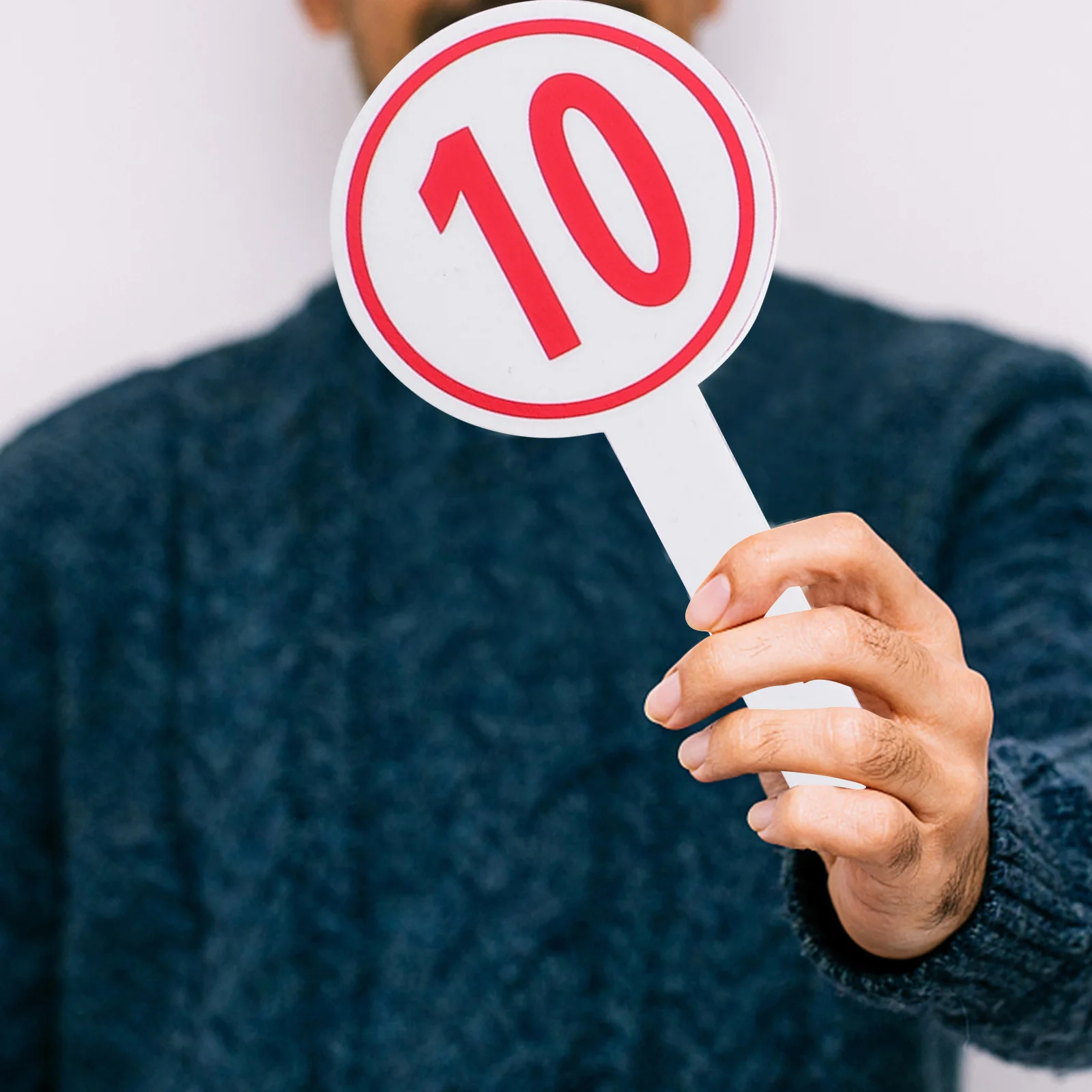10 قطعة علامات تسجيل أرقام التشجيع: مجاذيف محمولة خفيفة الوزن 1-10 للتصويت على الأحداث الفصول الدراسية الرياضية لوحة النتائج القابلة لإعادة الاستخدام