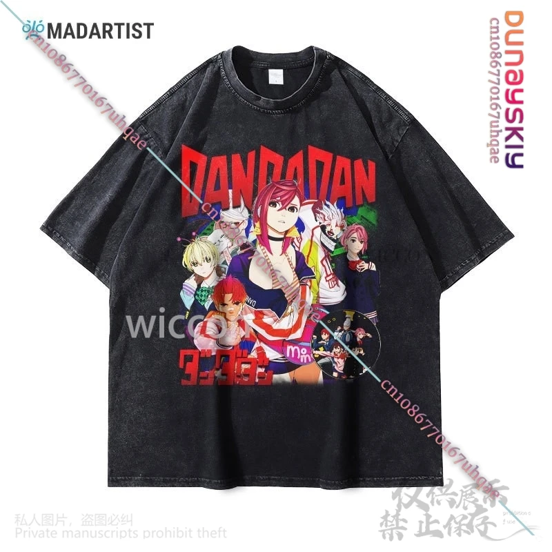 Anime Dandadan Cosplay T Shirt Vintage Costume Streetwear Manga Ayase Momo Takakura Ken Tops Dan Da Dan Canvas Bag Customized