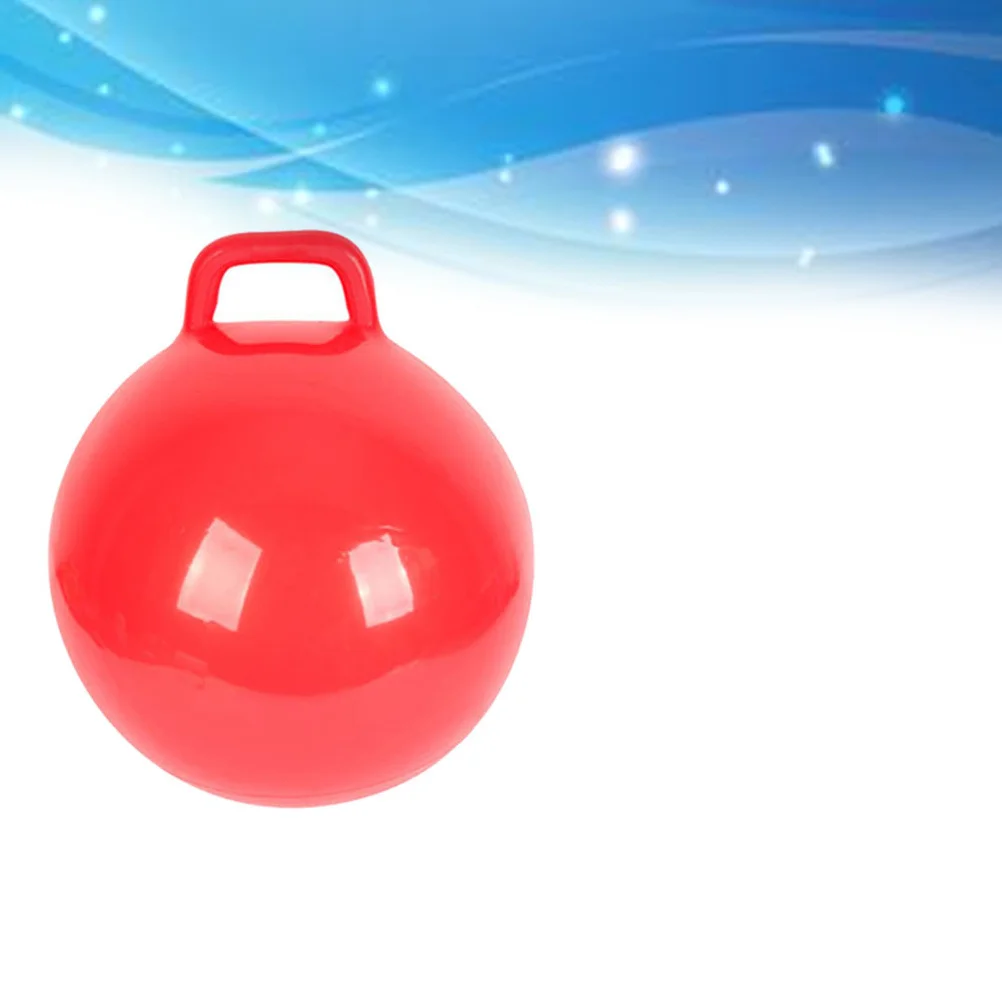 Opblaasbare Hop Ball 44Cm Rode PVC Rubberen Handgreep voor Kinderen Binnen Buiten Bounce Springen Oefening Coördinatie