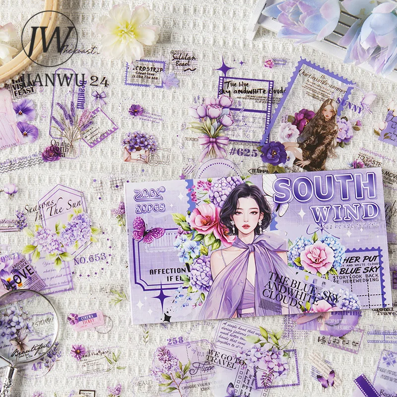 

JIANWU девичий специальный Tune серии винтажный персонаж цветок пейзажный материал коллаж наклейка для домашних животных креативный журнал канцелярские принадлежности