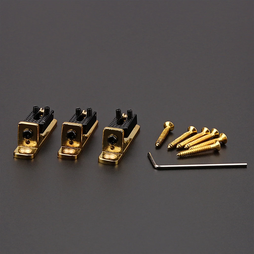 

3 Pcs Guitar Bridge Set Accessories Saddle Electric Replacement Optional Saddles Metal