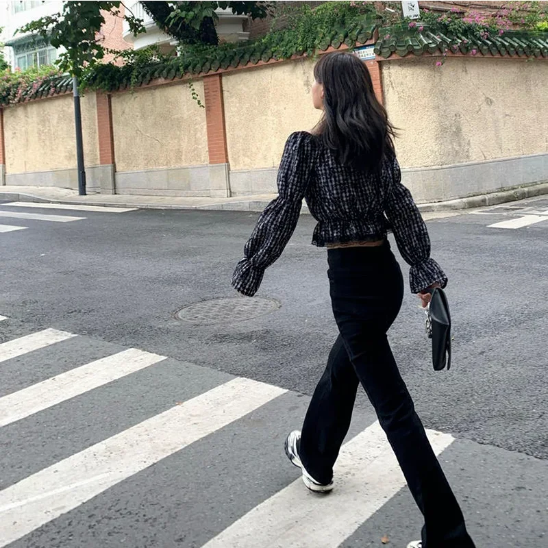 

Jeans Women Spring 2021 New Simple Style Retro Fashion High Waist Thin All-match Stretch Slim Black Denim Y2k Streetwear Slender