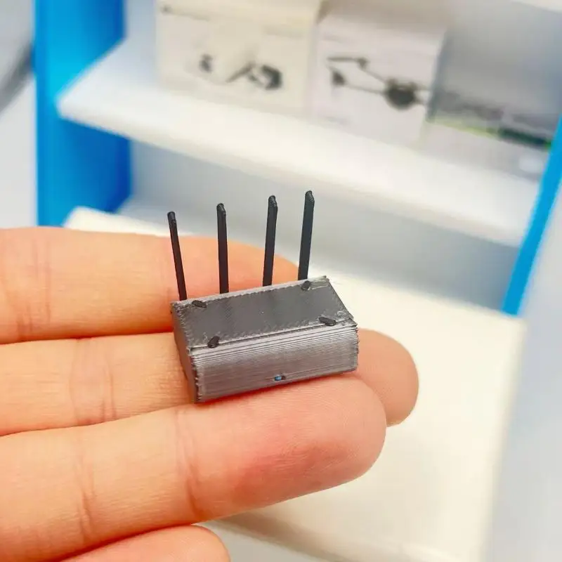 1Pcs Miniature WiFi Router Model Dollhouse Accessory 1/12 Scale Realistic Mini Router Decorative Prop For Doll House Living Room