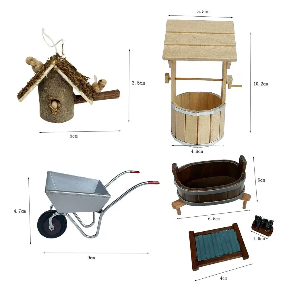 Modello di scena per casa delle bambole in scala 1/12 Micro paesaggio in resina Grden Scena che realizza accessori Modello di mobili per casa da gioco