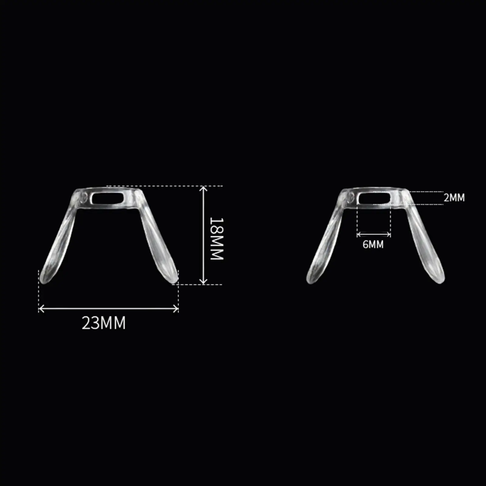 وسادات أنف جسر سرج النظارات على شكل حرف U، حزام شفاف، نظارات خفيفة الوزن لدعم الأنف للارتداء اليومي #3