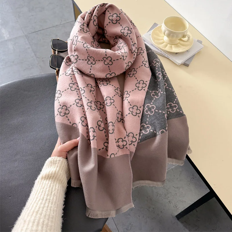 Luxus Winter Dicke Warme Quaste Schal Frauen Kaschmir Schal Und Wraps Pashmina Halstuch Bufanda Weibliche Lange Quaste Echarpe – Detail 11