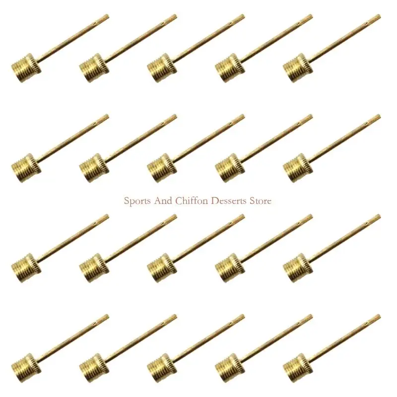 20 ชิ้นวาล์วอากาศพองอะแดปเตอร์ปั๊มเข็มสแตนเลสเข็มพองเข็มสำหรับวาล์วฟุตบอลบาสเก็ตบอลฟุตบอล K1yf