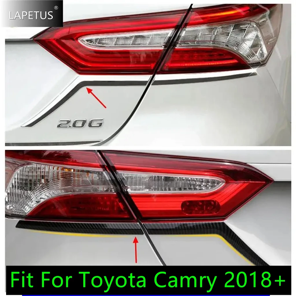 

Auto Rear Taillight Stickers Bright Bar Headlight Edge Lower Decor Cover Trim For Toyota Camry 2018 - 2021 Exterior Accessories