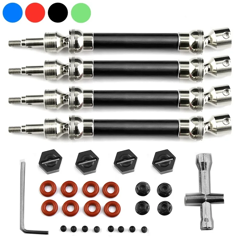 4pcs Metal Drive Shaft CVD with Wheel Hex for 1/10 Arrma New Big Rock V3 3S BLX 4x4 (Not for Old Big Rock) Upgrade Parts