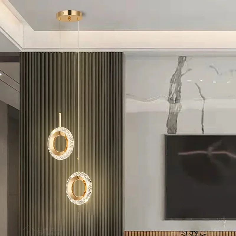 

LED Pendant Nordic Ring Lights Indoor Hanging Lamp Room Decor For Bedside Bedroom Living Room Modern Pendant Lamp