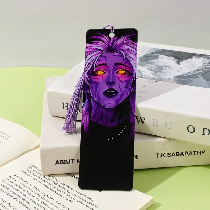 K팝 데몬 헌터즈 조이 루미 에이비 사자 개성 있는 창의적인 태슬 북마크 학생들을 위한 정교하고 편리한 독서 태그