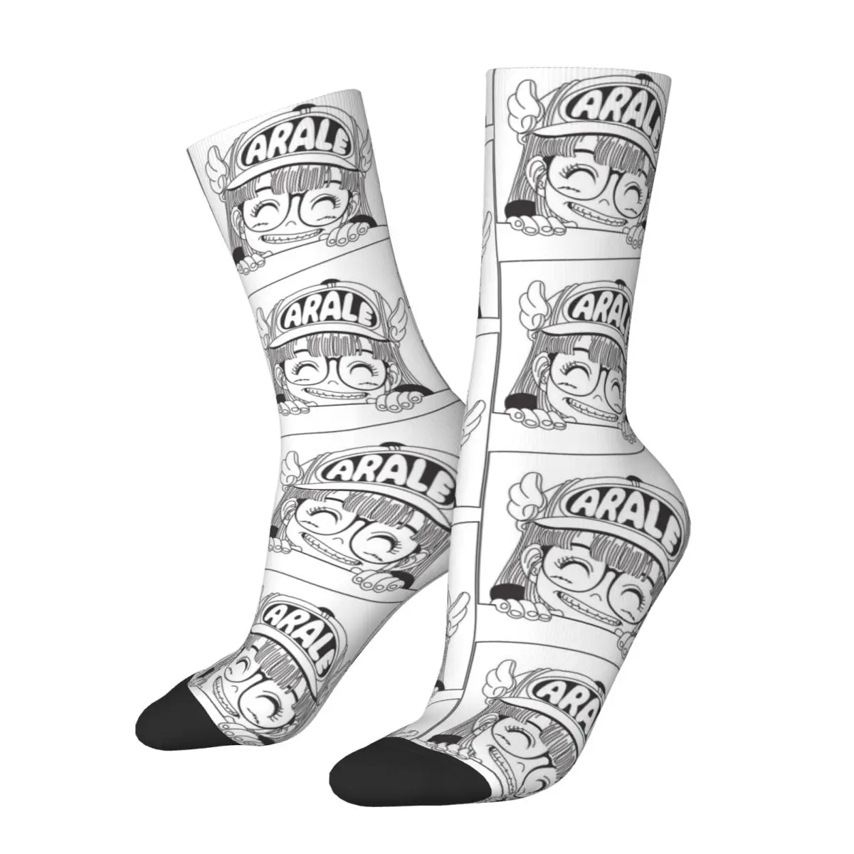 Winter Warm Harajuku Men's Women's Dr Slump Arale Is Love Socks Japanese Anime Sweat Absorbing Sports Socks