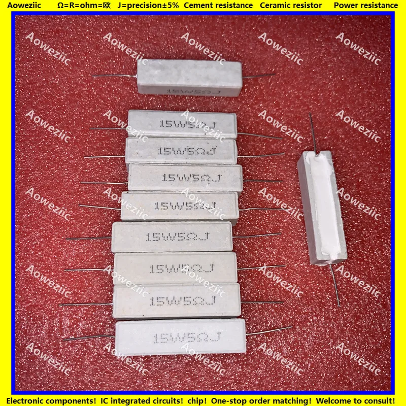 

10Pcs 15W 0.1RJ 0.22R 0.33R R47J 0.51R 0.75R 0.82R 1ΩJ 1.2R 2R 2.2R 2.4R 3RJ 3.3R OHM Horizontal Cement Resistor ±5% RX27-5 SQP