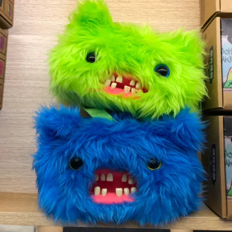 Oryginalna pluszowa torba na ramię Fuggler, szerokoogrzewiasta dziwaczyna, krzycząca brzydka potwora z dużymi zębami, duża głowa, torba crossbody, futrzany plecak, urocze zabawki, prezent.