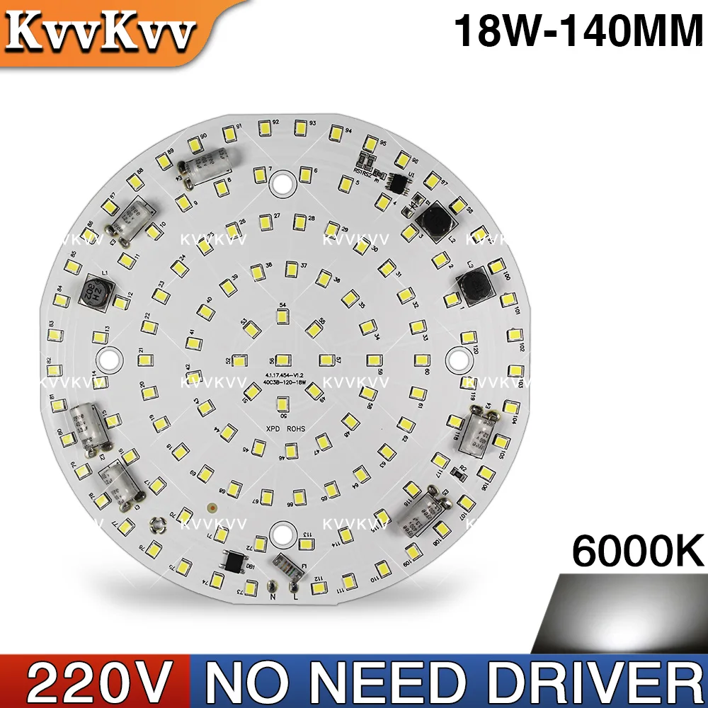 

LED AC220V Cob Chips Full Power 18W No Need Driver 140MM Cold White light 6000K Source Ligh Source Board Linear Led Lamps Around