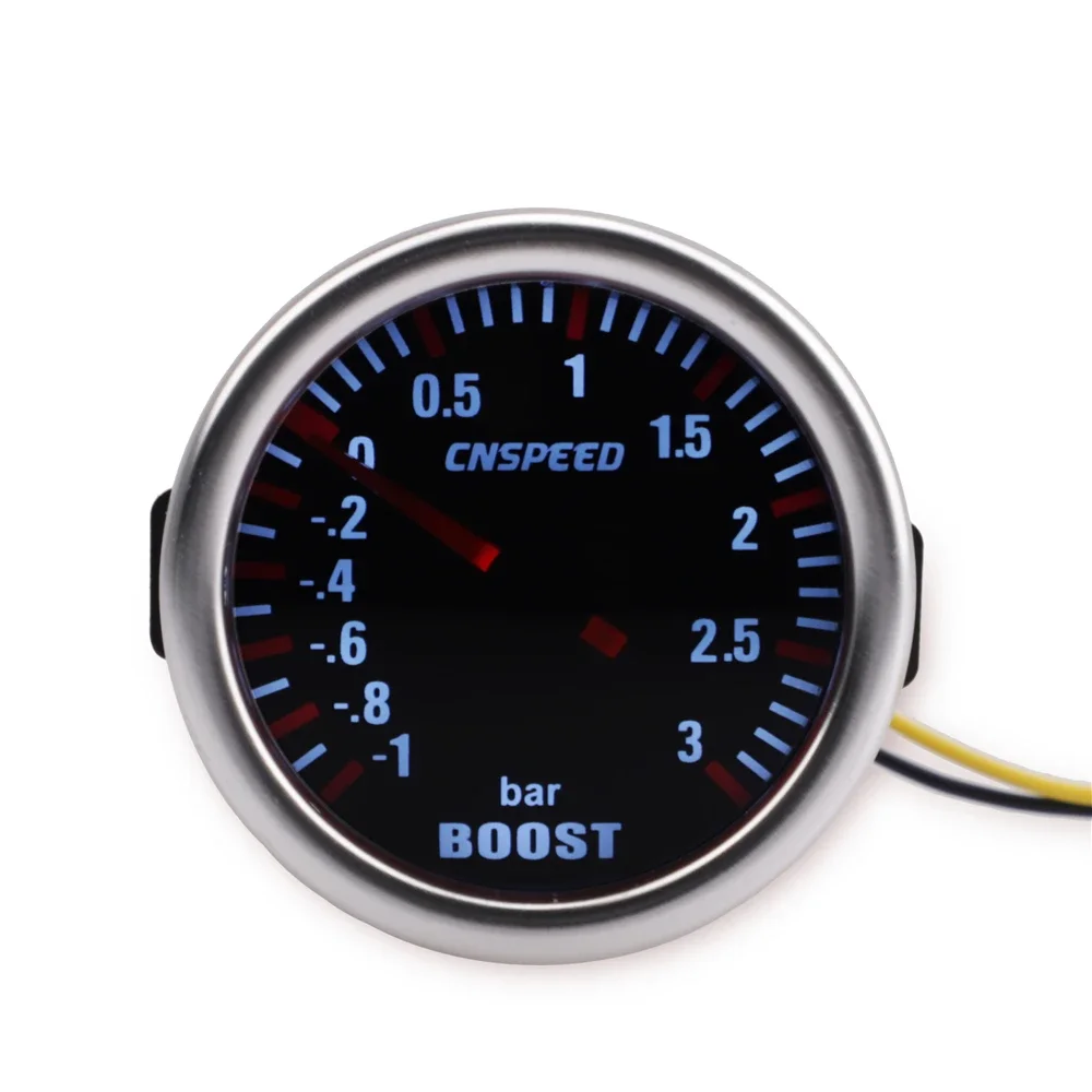 CNSPEED 2"52mm Universal Car Auto LED 12V Turbo Boost Gauge PSI&BAR Pointer Meter with Turbocharger Boost Electronic Controller