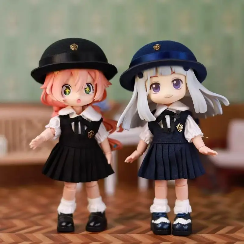 For Obitsu 11 Doll Cute British School Uniform Clothes Suit For OB11 Gsc 1/12 Bjd Body Outfit Clothes Gift Idea
