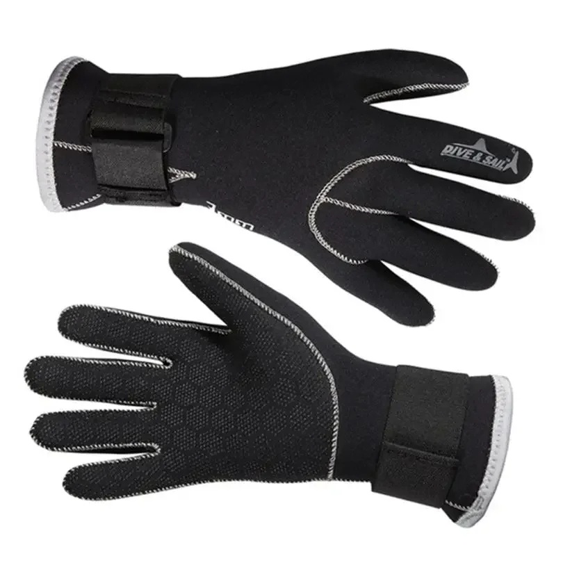 3MM Neoprene Swim Gloves - Anti Scratch, Keep Warm, Wetsuit Material - Winter Swim Spearfishing Gear