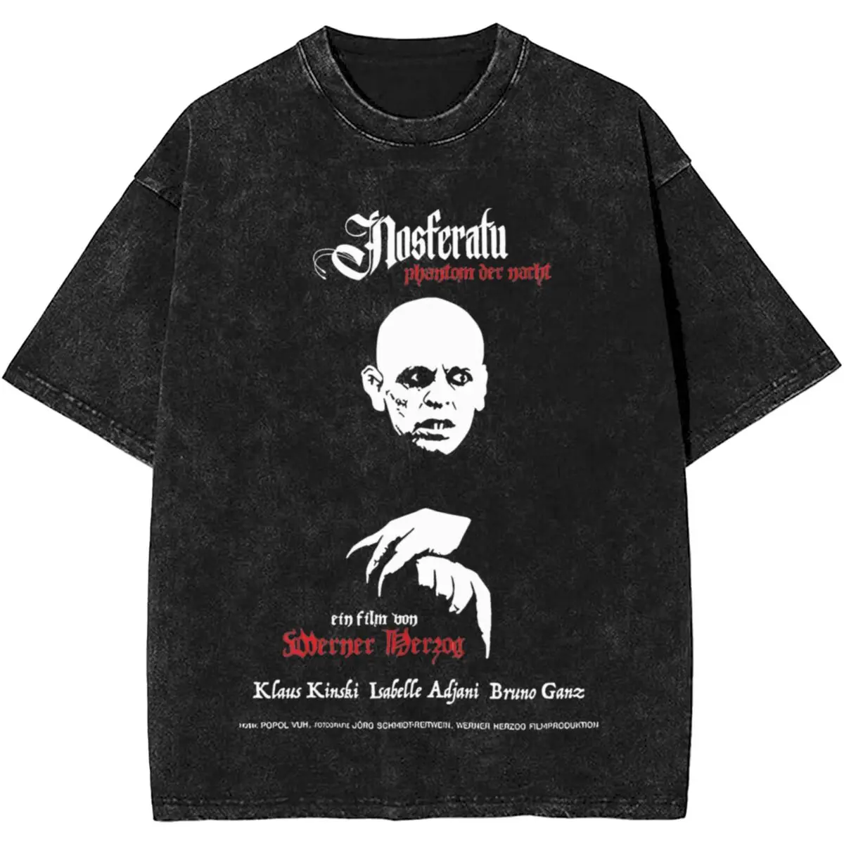 

Nosferatu Nosferatu The Vampire Washed T Shirts Streetwear Hip Hop Vintage T-Shirt Tee Shirt Men Women 100% Cotton Harajuku