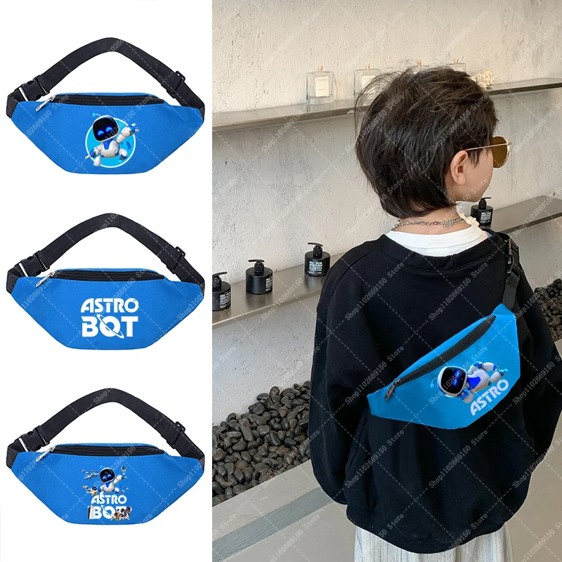 Astro Bot Kids Anime Cute Waist Pack Children Cartoon Print Chest Bag Boy Casual Accessories Crossbody Bags Christmas Gifts 2025