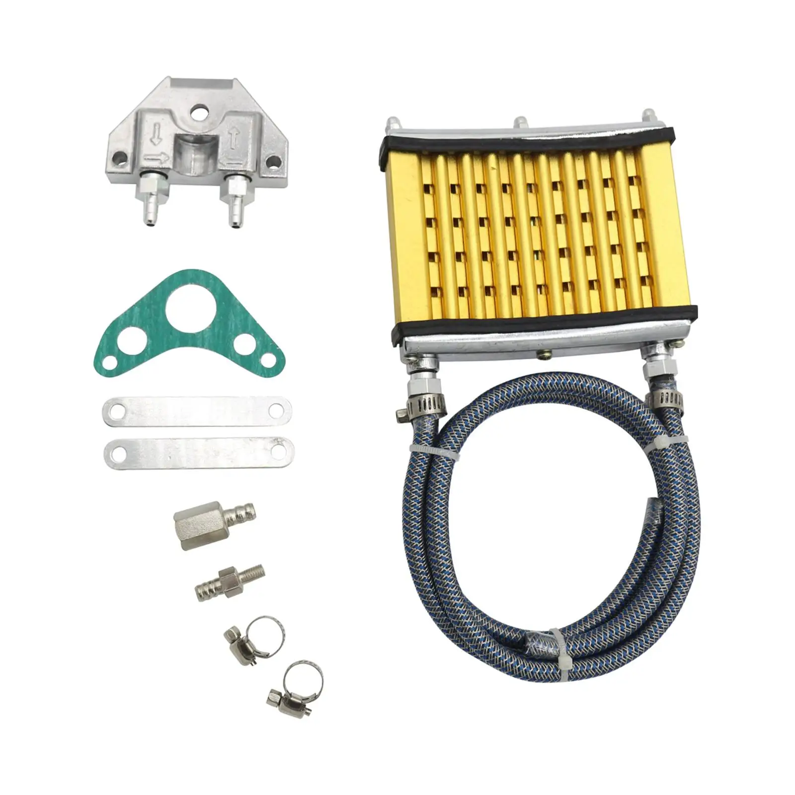 Motorcycle Oil Cooler,Radiator , Aluminum Modified Part Replacement Half Helmet Accessories ATV for 1250cc 150cc