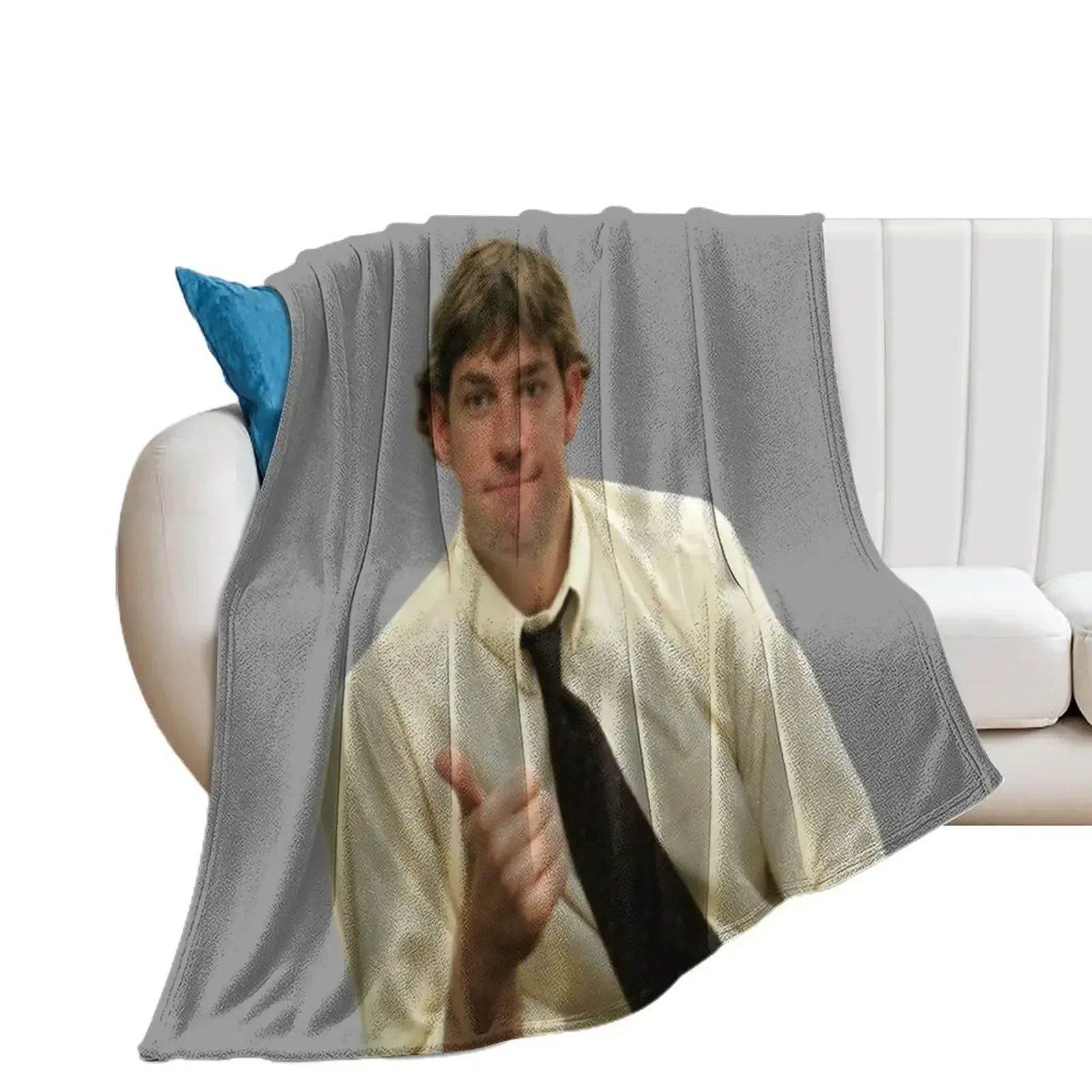 Jim halpert Thumbs Up Throw Blanket valentine gift ideas for babies Bed covers Blankets