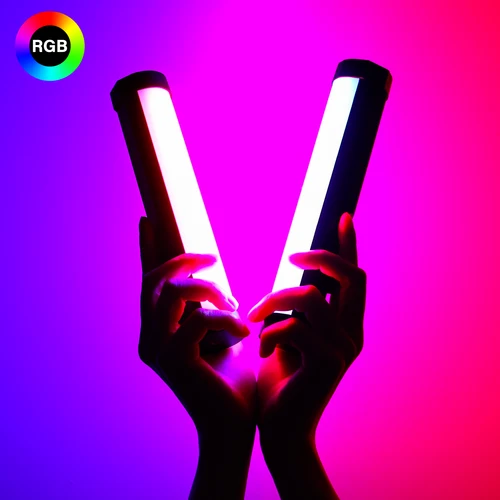 LUXCEO V8 portátil LED RGB tubo de luz de vídeo varita para disparar selfie transmisión en vivo lámpara suave YouTube Vlog