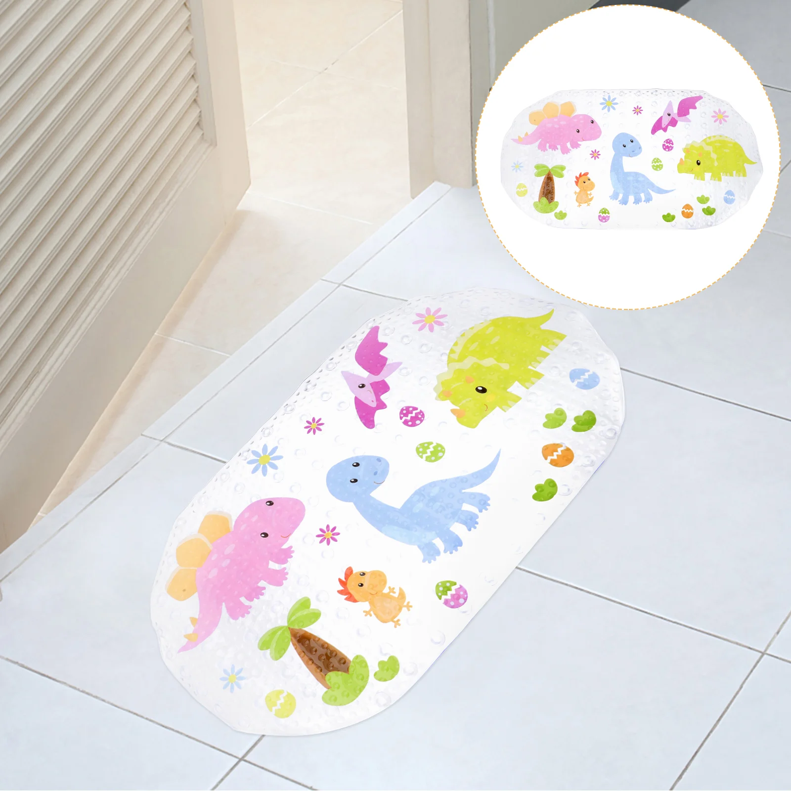 

Non-slip Mat Bathtub Rug Dinosaur Bathroom Rugs Does Not Fade Shower Mats Pvc Child