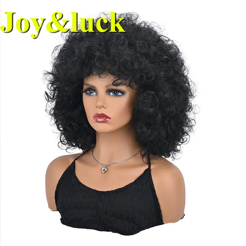 Women  African Curl wig Stretchy giant fluffy puff wig High quality synthetic heat resistant fiber wig High density with breat