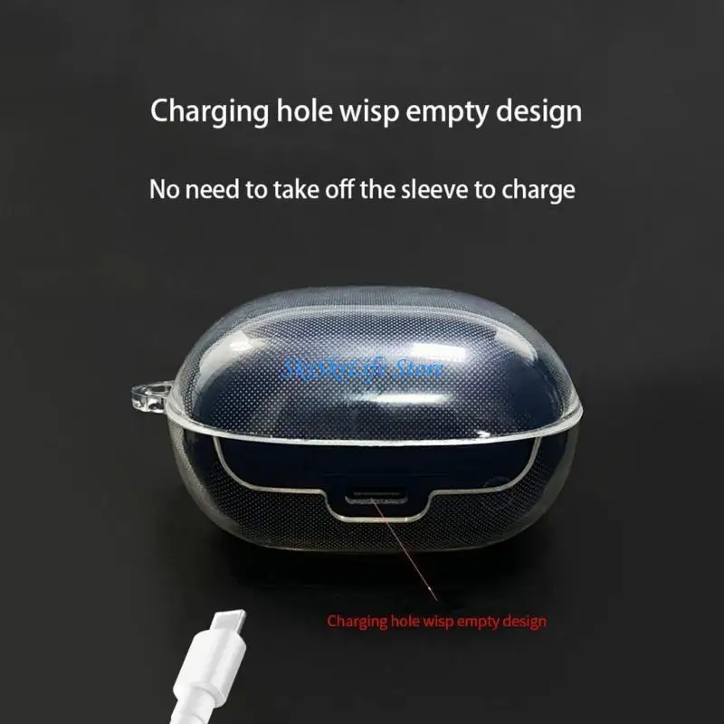 

E65E Clear Earphone Cover Scratch Resistant Earbud Strage Earbud Sleeve for P40i