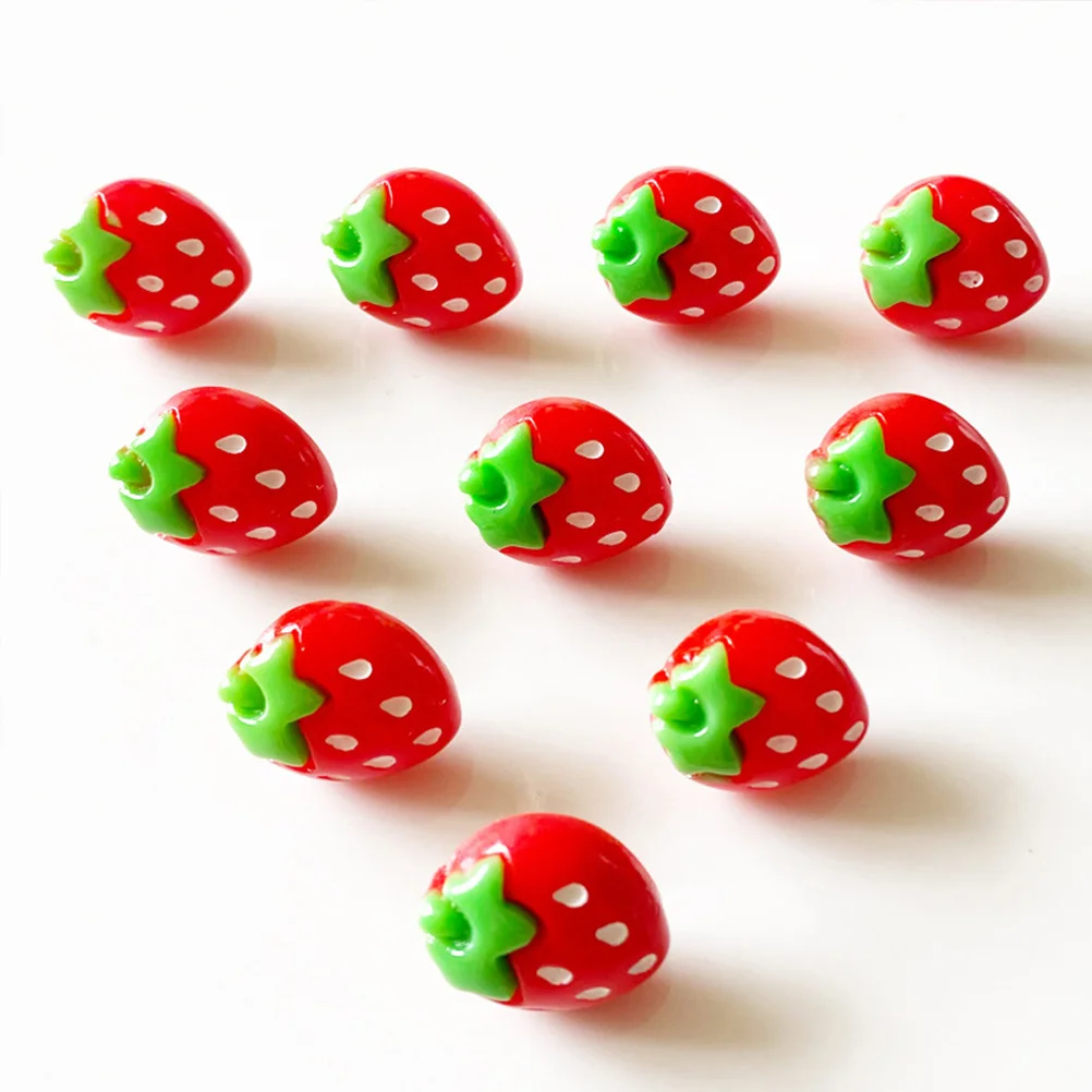 

30pcs Strawberry Push Pins Bright Colored Thumbtacks Small Pushpins For Cork Board Crafts Office Home Decor Novelty