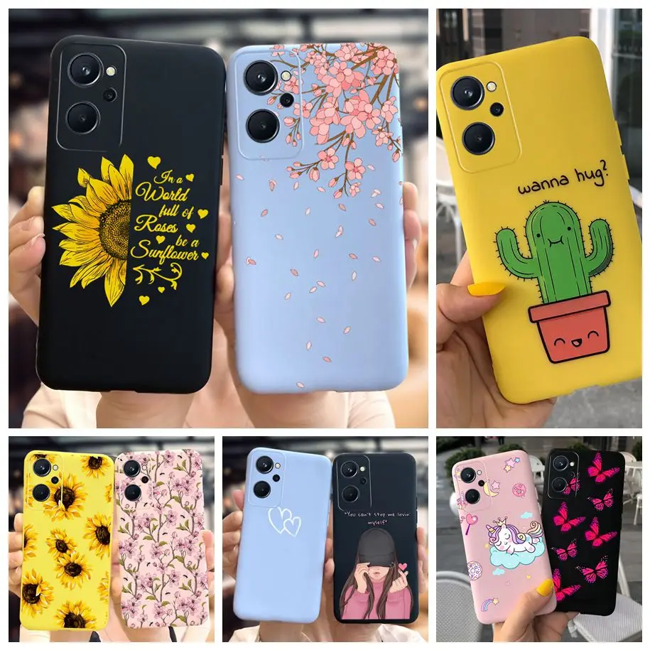 For Realme 9 Case 2022 For Realme 9i Cover Fashion Sunflower Painted Soft Silicone Phone Case For Realme9i Realme9 RMX3521 Funda