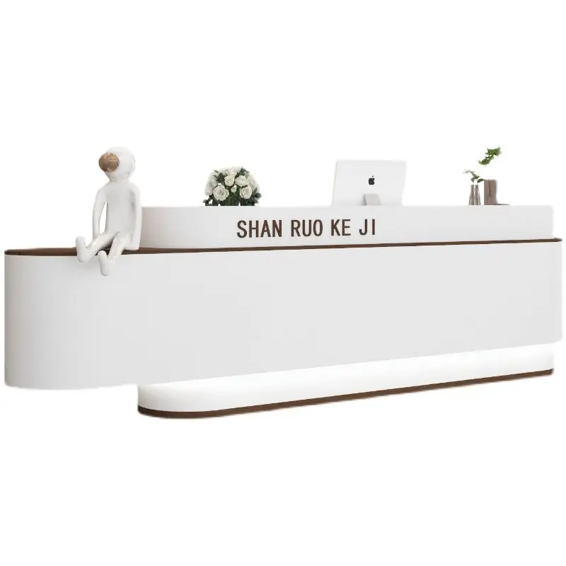 Simple Modern Front Desk Company Fashion Checkout Page Clothing Store Bar Beauty Salon Reception Desk Information Desk