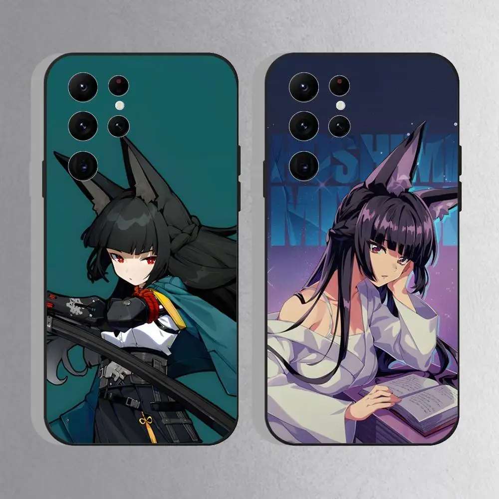 

Miyabi Zenless Zone Zero Phone Case For Samsung S25,S24 Ultra,S20,S30 plus,S22 Plus,S23,Ultra 5G Silicone Black Shell