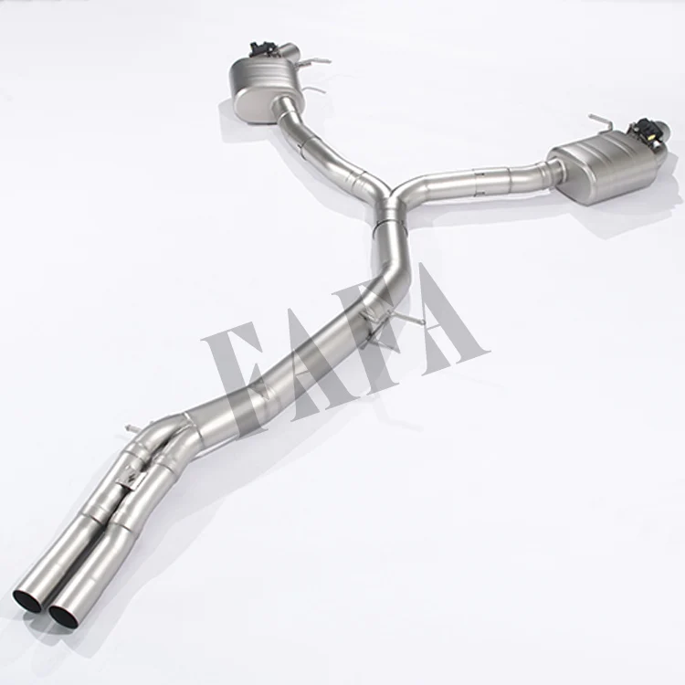 

For RS5 2021 stainless steel mid-section tail section high-performance catback exhaust pipe electric valve muffler