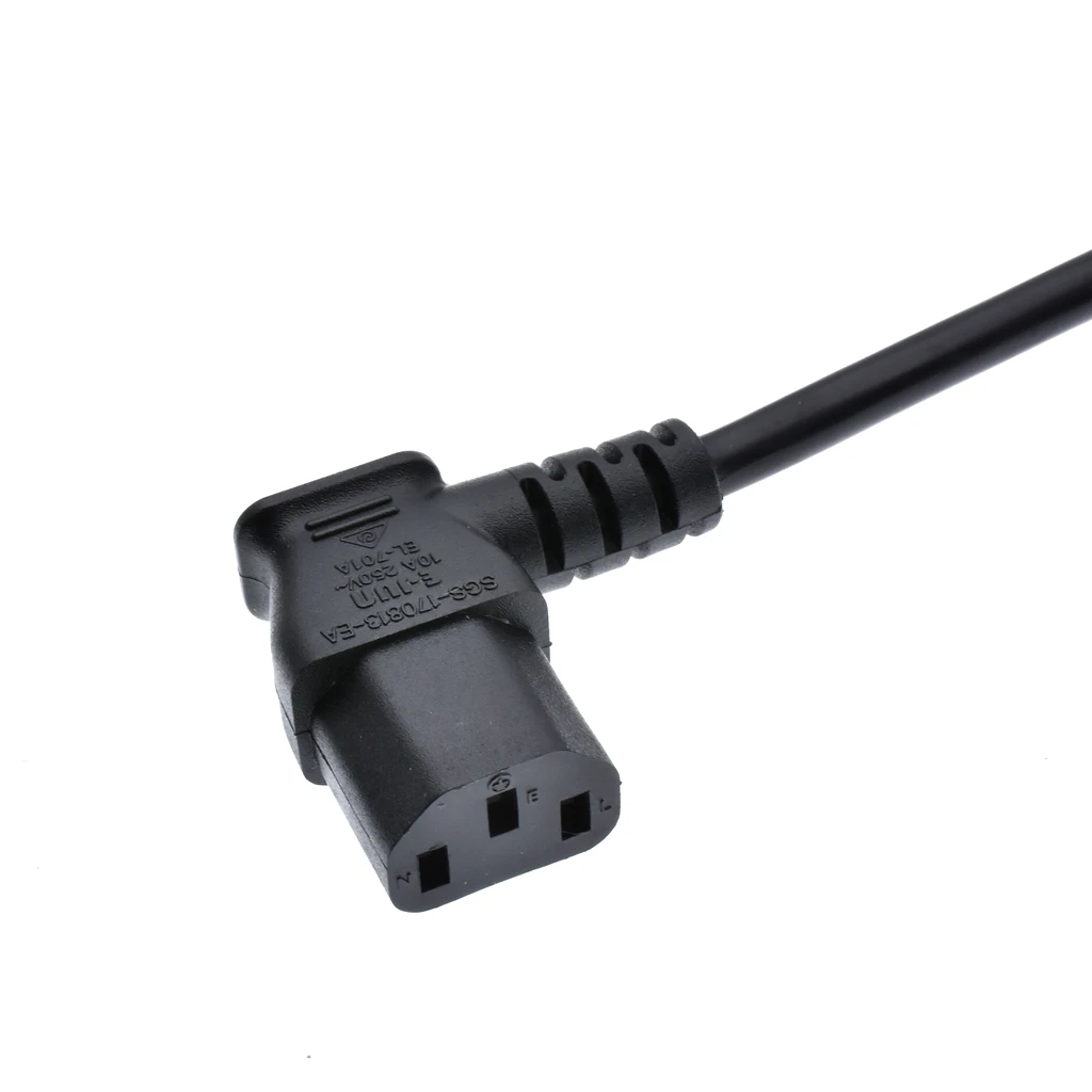 Angle C13 to European CEE7/7 Power Cords, 10A/16A, 250V, H05VV-F 0.75mm Cable ,Short Schuko to IEC C13 Power cord,30cm